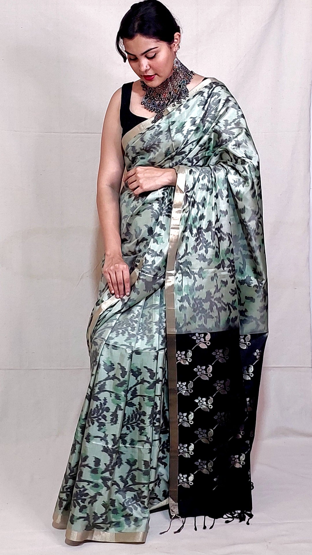 Pure Silk Ikkat Saree