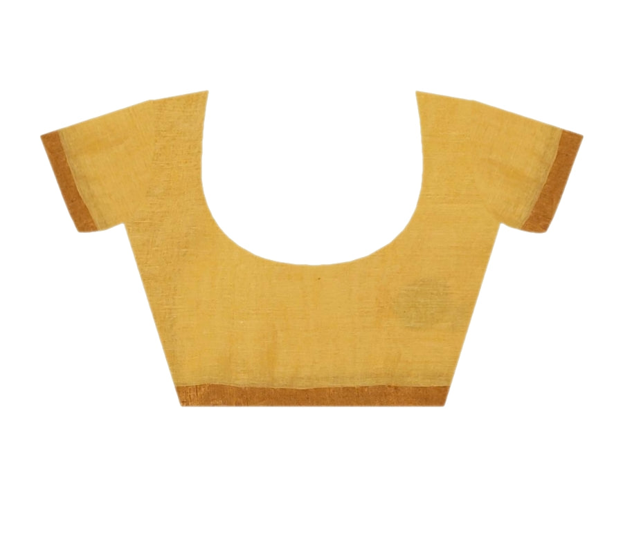 Yellow Linen Jamdani