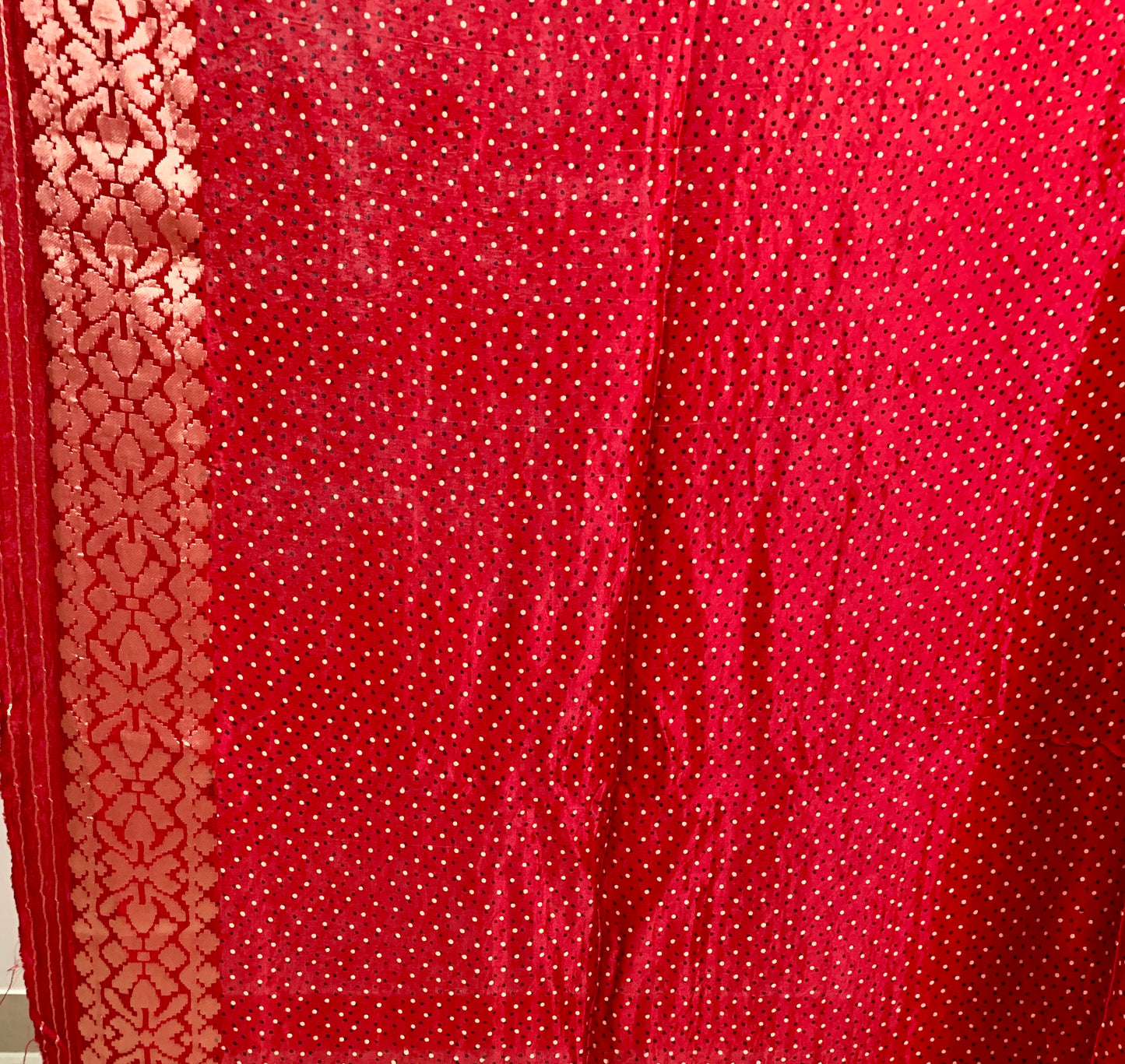 Red Modal Silk Gharchola Saree