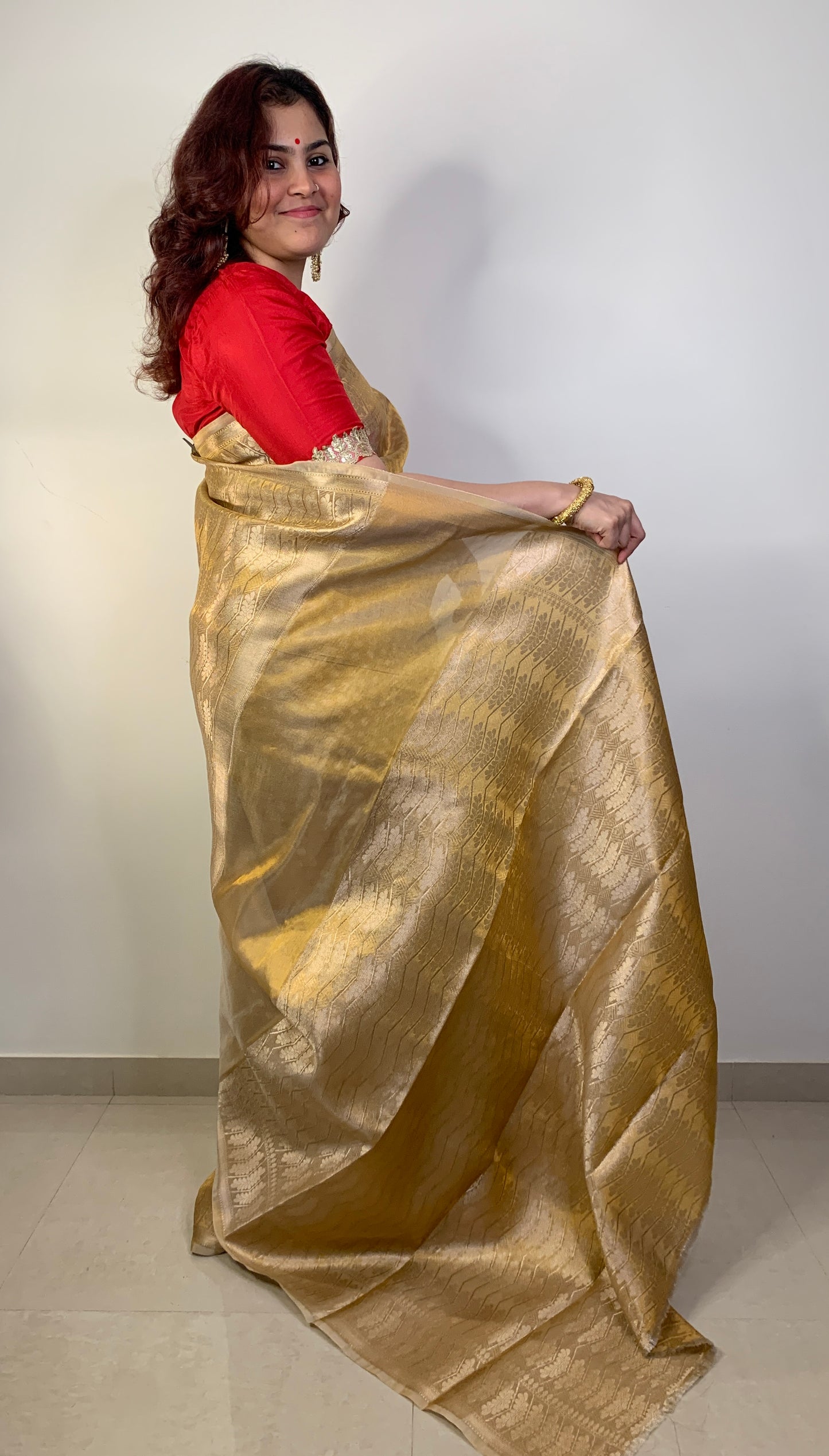 Golden Tissue Silk Saree