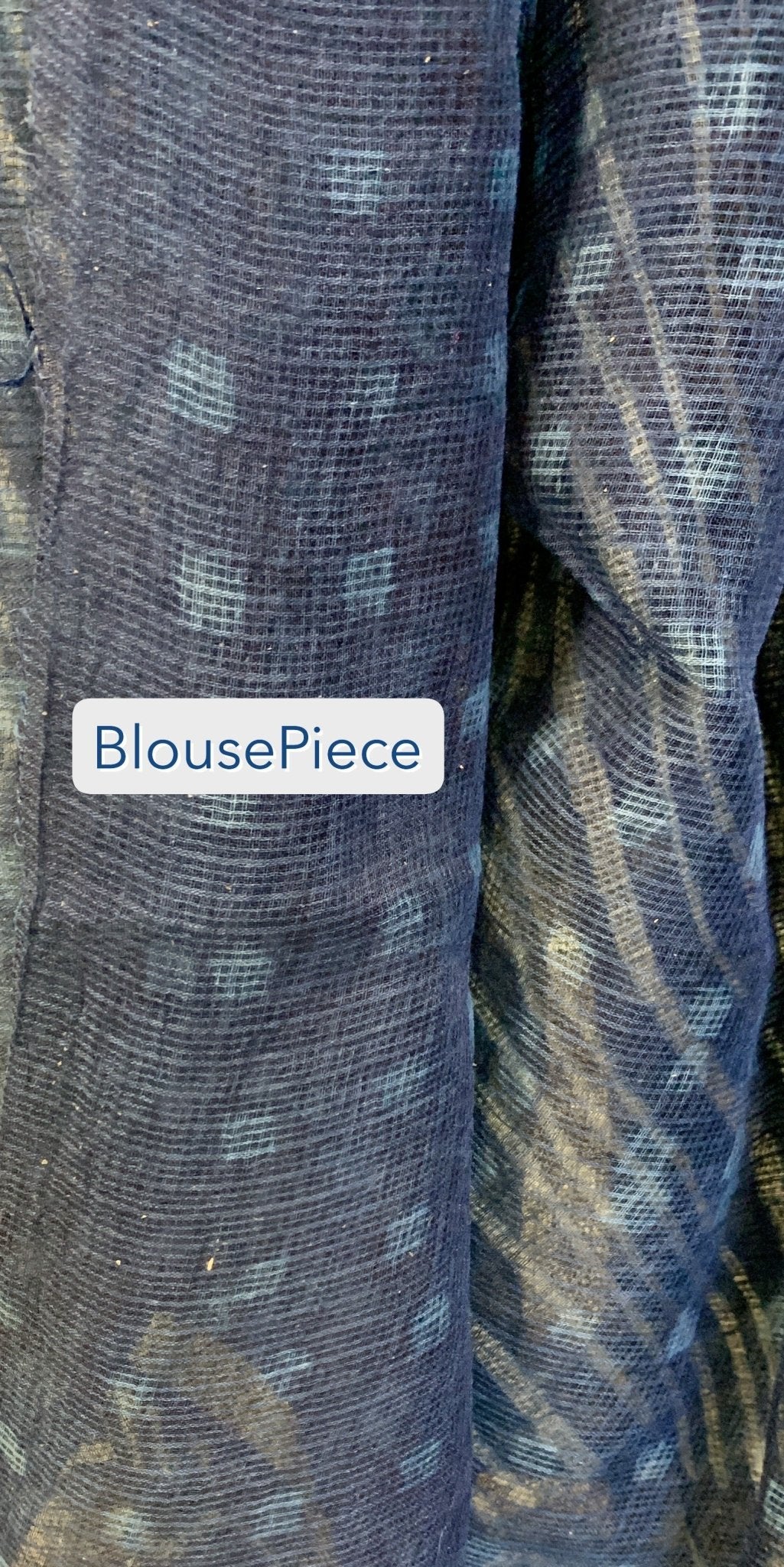 Bagru Printed Indigo Cotton Kota Saree -Handloom Sarees- Aananda Collections