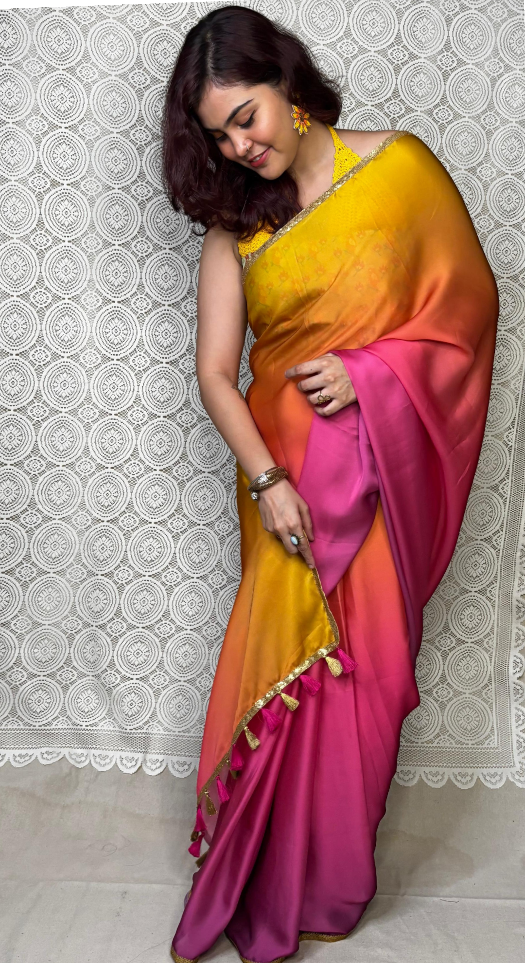 Ombre Satin Georgette