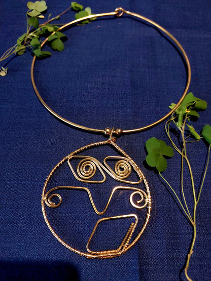 Handcrafted Hansuli in Dokra/Brass