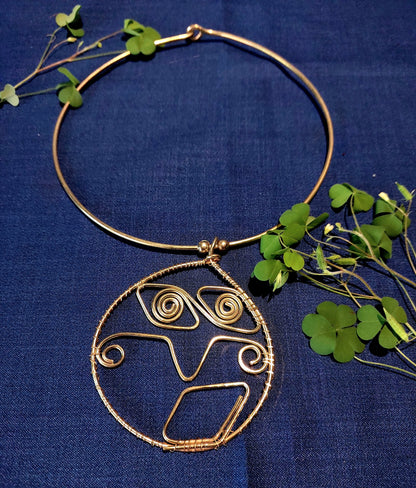 Handcrafted Hansuli in Dokra/Brass