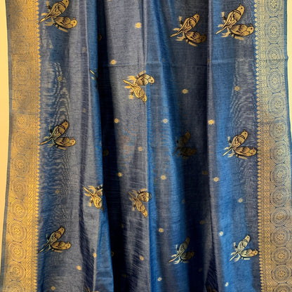 Cobalt Blue Dola Silk