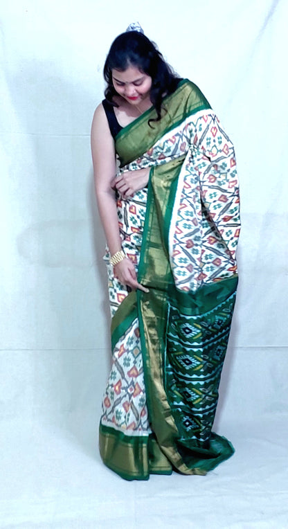 Pure Silk Ikkat Saree
