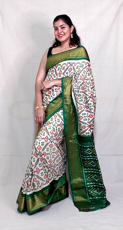 Pure Silk Ikkat Saree