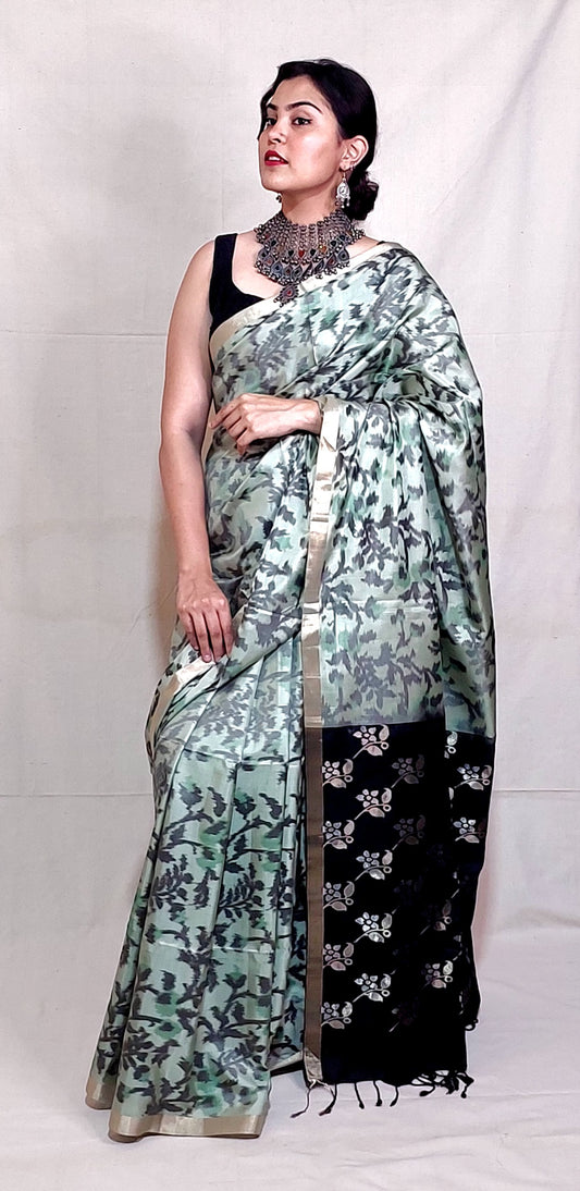 Pure Silk Ikkat Saree