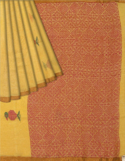Yellow Linen Jamdani