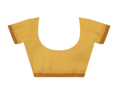 Yellow Linen Jamdani