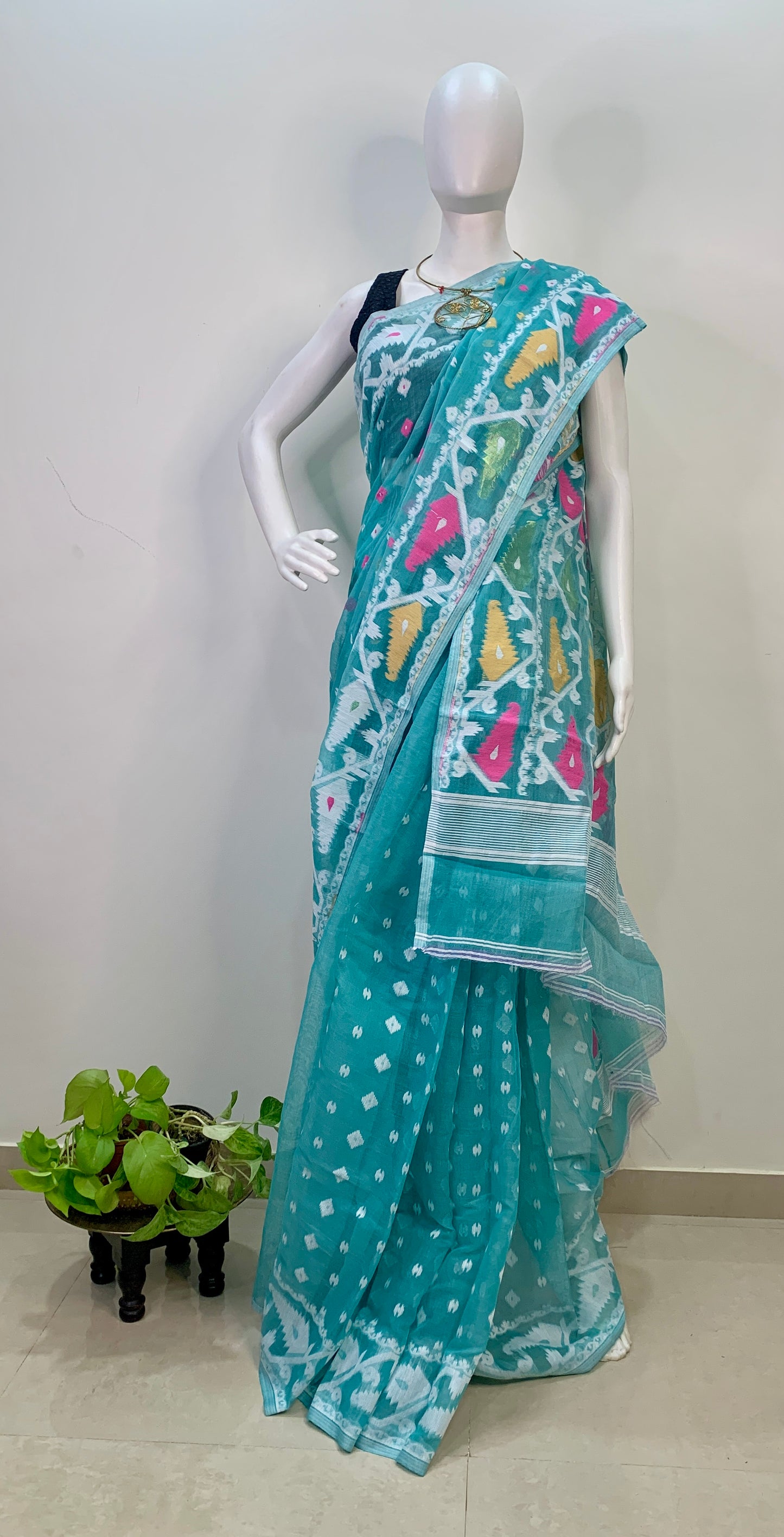 Sky Blue  Soft Dhakai Jamdani
