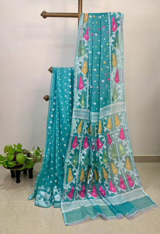 Sky Blue  Soft Dhakai Jamdani