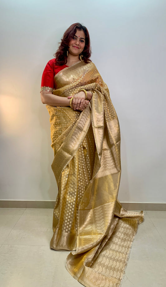 Golden Tissue Silk Saree