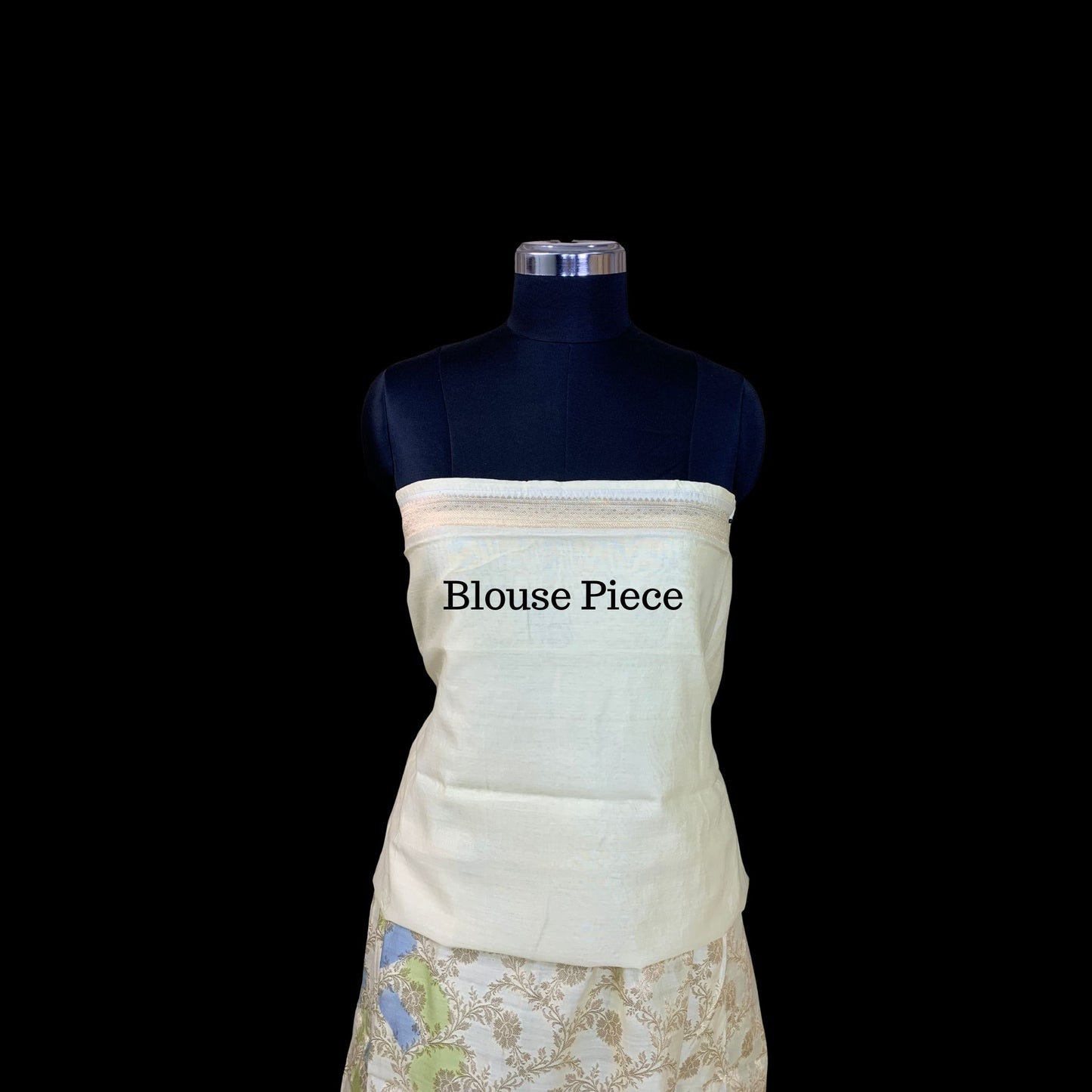 Light Yellow Cotton Chanderi Rangkat Banarasi Saree