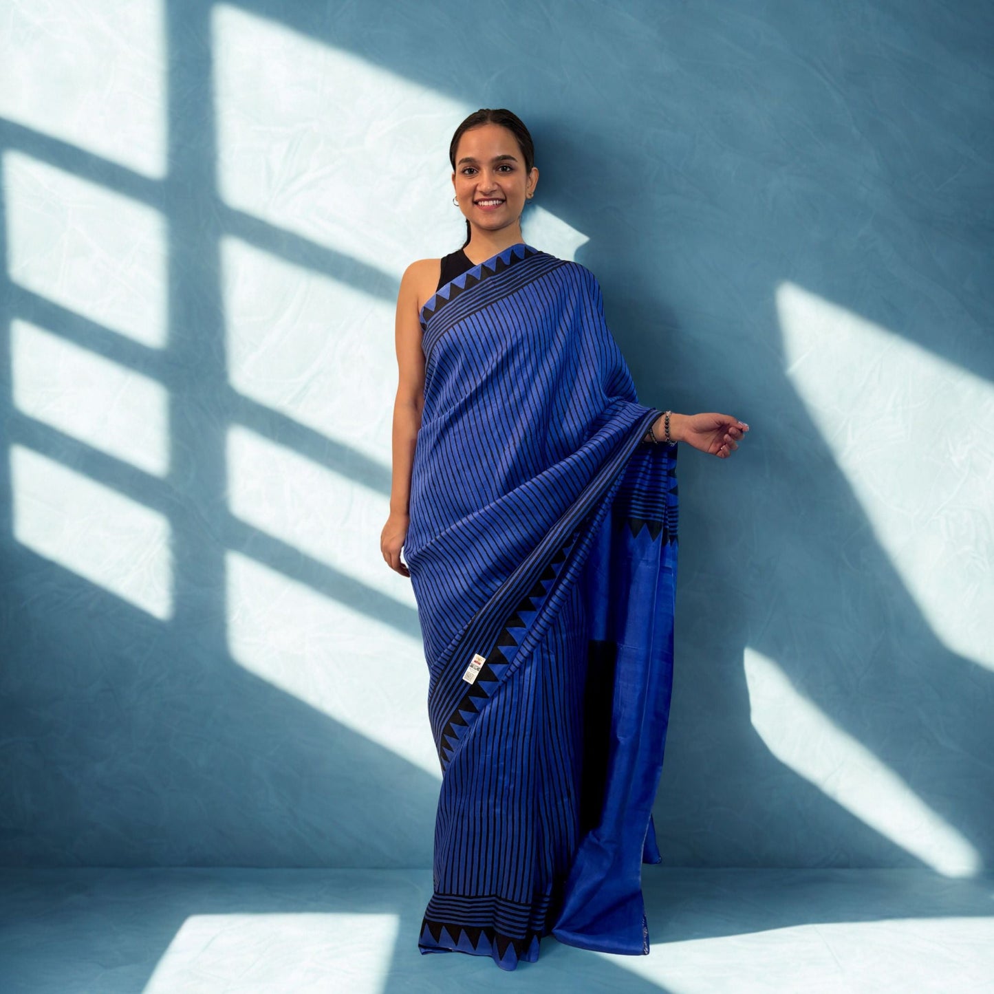 Blue Pure Silk Saree -Handloom Sarees- Aananda Collections