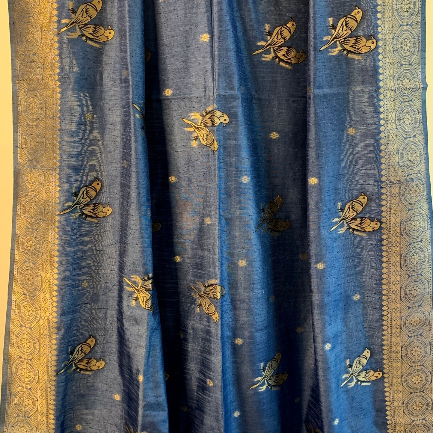 Cobalt Blue Dola Silk -Handloom Sarees- Aananda Collections