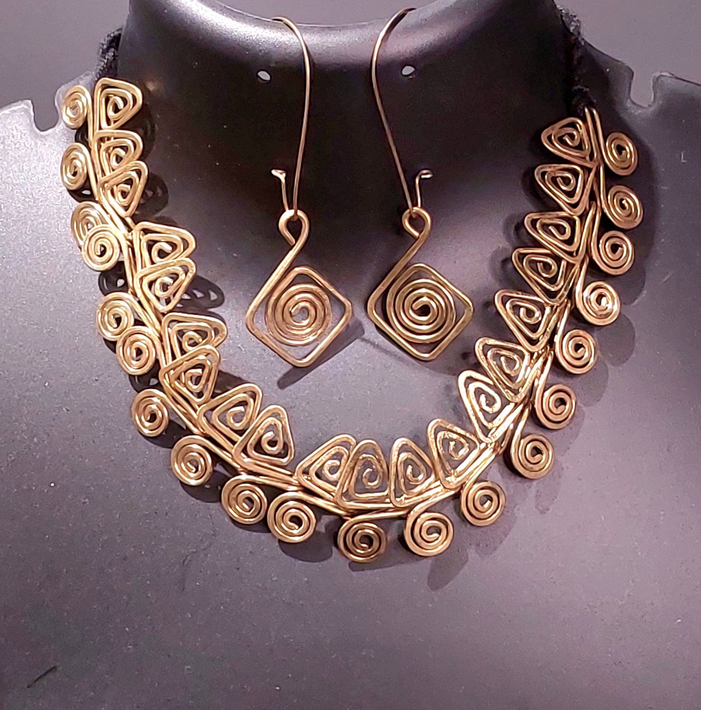 Handcrafted Dokra/Brass Necklace & Earring Set -Jewellery- Aananda Collections