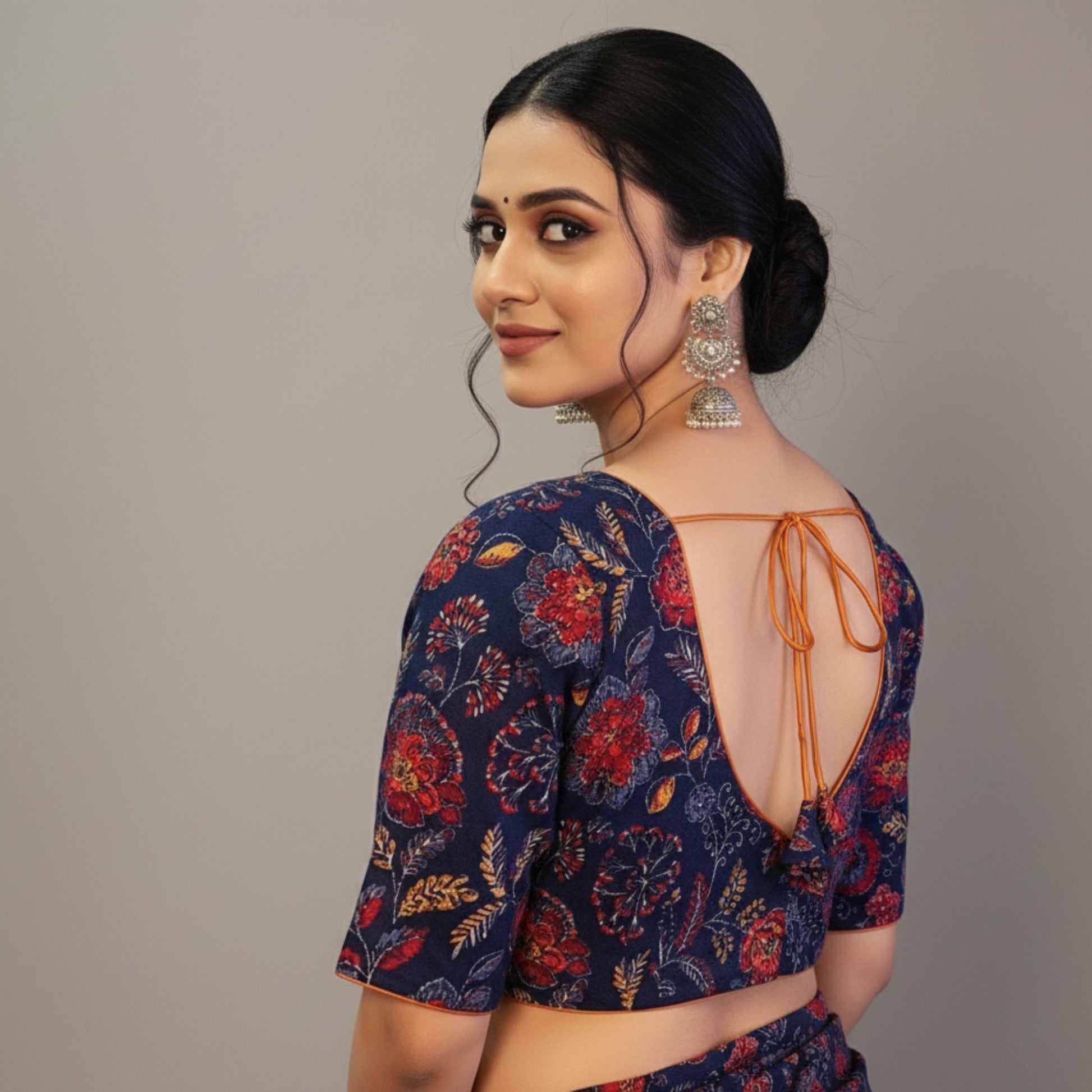 Jaipur Printed Cotton Blouse -Blouse- Aananda Collections