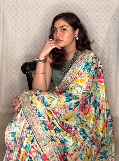 Multi Colour Mul Silk
