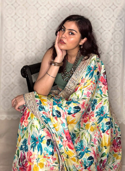 Multi Colour Mul Silk