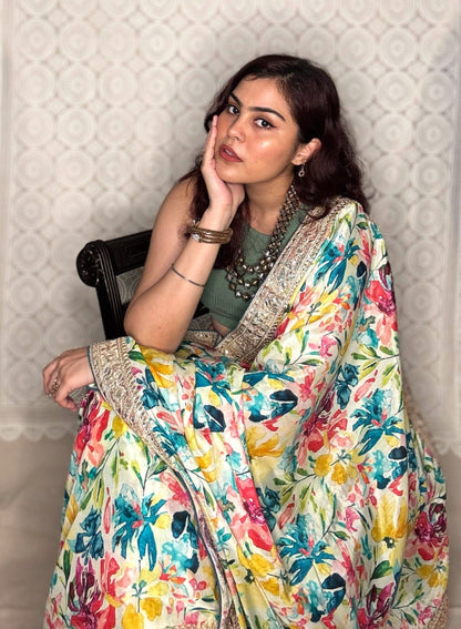 Multi Colour Mul Silk -Powerloom Sarees- Aananda Collections