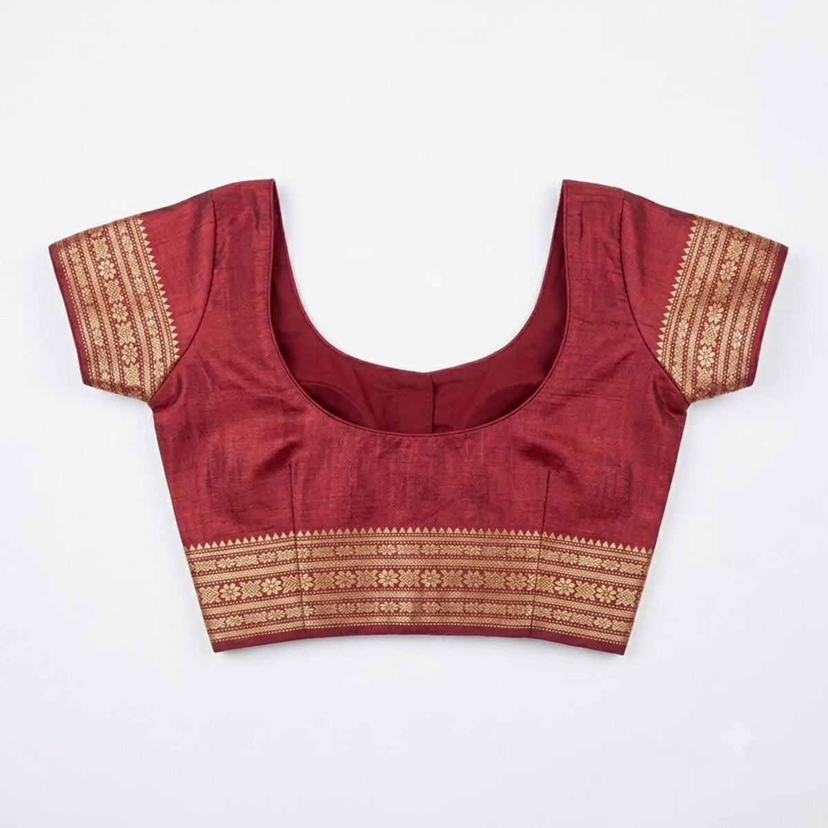 Sap Green Vidarbha Tussar Silk Saree | Maroon Border & Dolaberi Pallu -Handloom Sarees- Aananda Collections