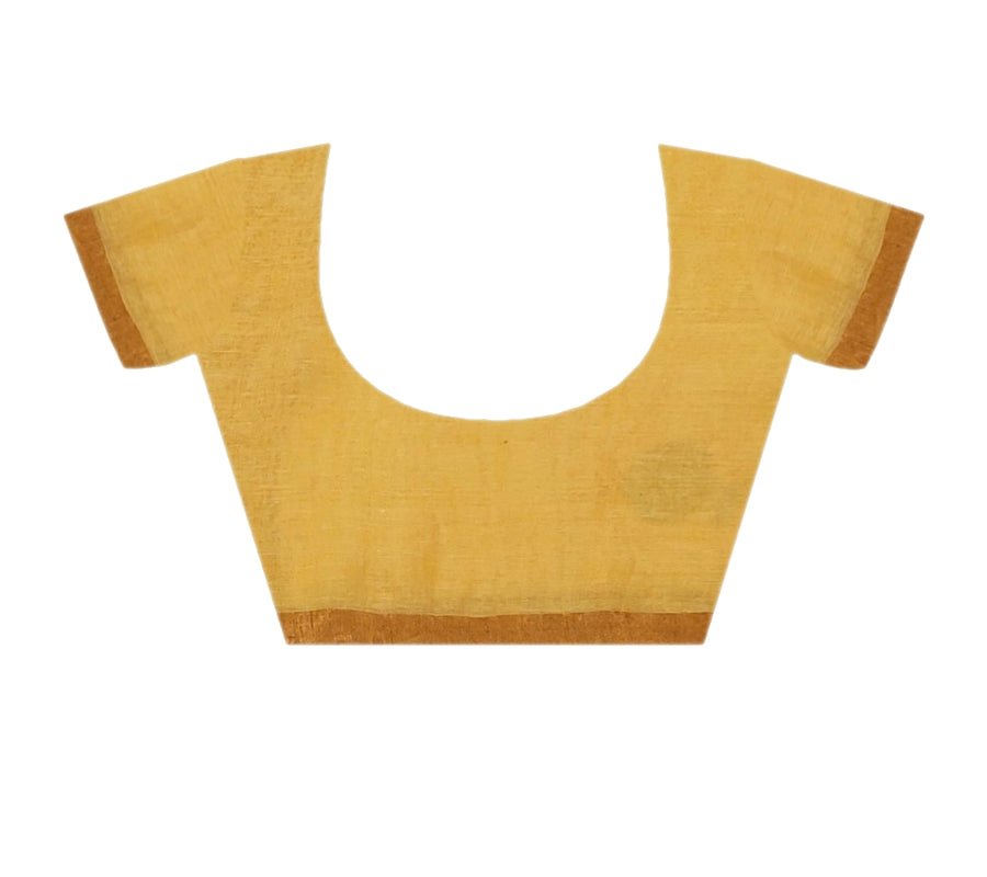 Yellow Linen Jamdani -Handloom Sarees- Aananda Collections