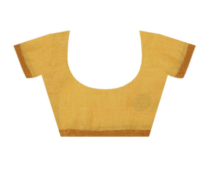 Yellow Linen Jamdani -Handloom Sarees- Aananda Collections